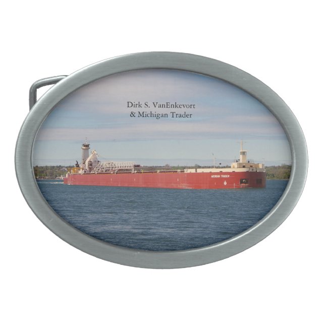 Dirk S. VanEnkevort & Michigan Trader belt buckle (Front)