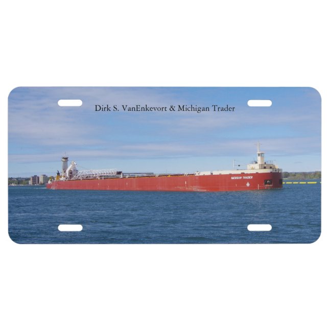Dirk S. VanEnkevort & Michigan Trader License Plate (Front)