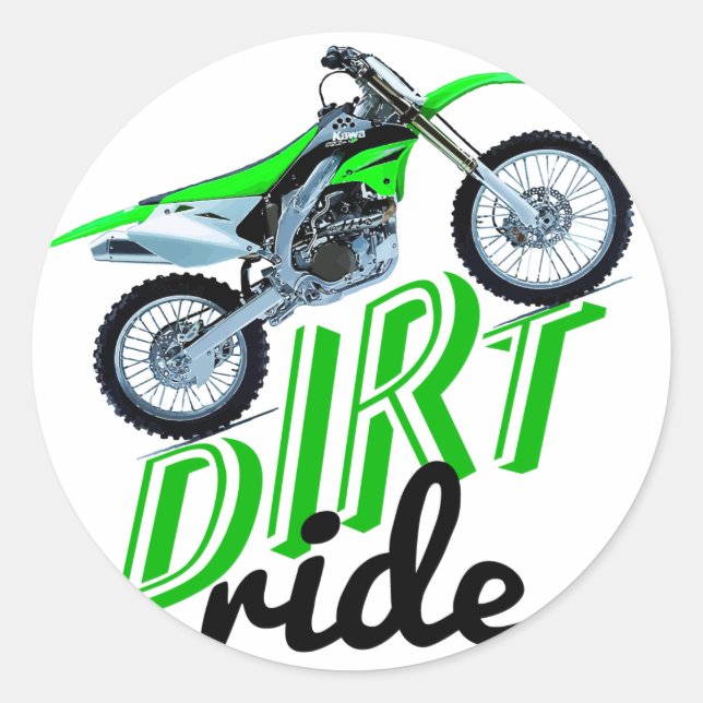 Dirt addict classic round sticker (Front)