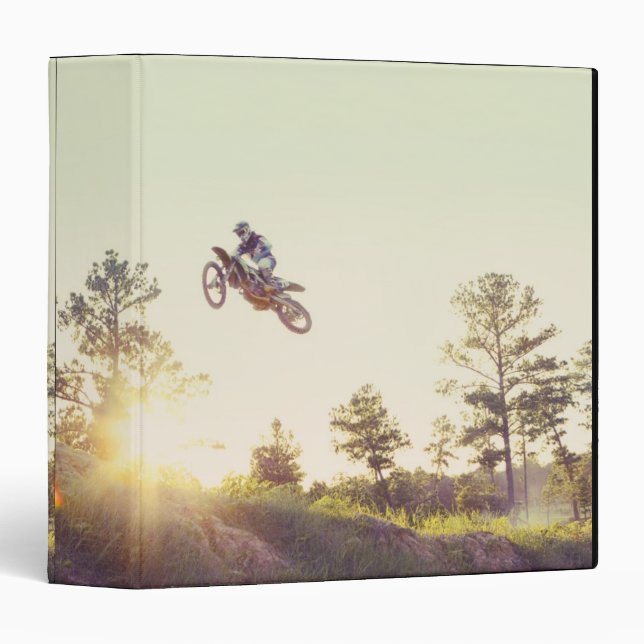 Dirt Bike 3 Ring Binder (Front/Spine)