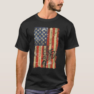 Dirt Bike  4th Of July  Boys Moto Biker Men Kids T-Shirt