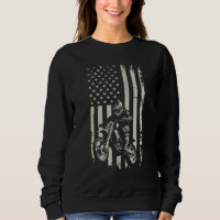 Dirt Bike American Flag Motocross Biker 4th of Jul