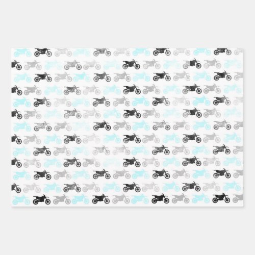 Dirt Bike and Chevron Wrapping Paper