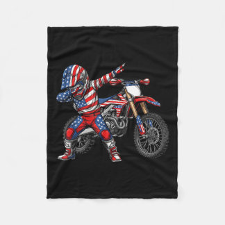 Dirt Bike Art Rider Motocross Motorcycle Dirtbike Fleece Blanket