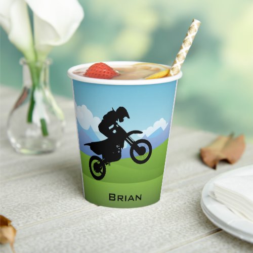 Dirt Bike ATV Motorcycle Design Paper Cup