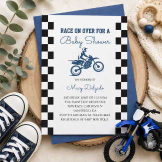 Dirt Bike Baby Shower Invitation