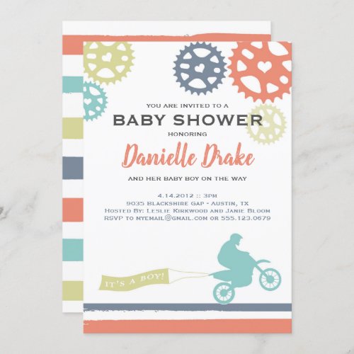 Dirt Bike Baby Shower Invitation