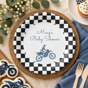 Dirt Bike Baby Shower Paper Plates