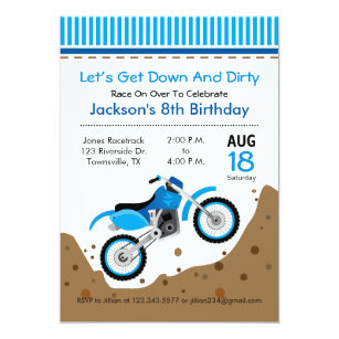 dirt bike invitations zazzle motocross birthday invitations