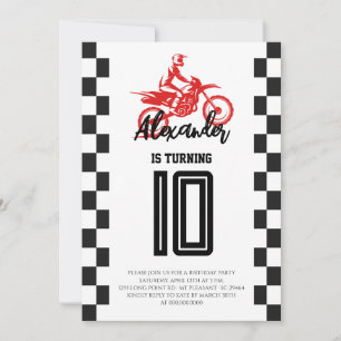 Dirt Bike Birthday Party Invitation