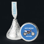 Dirt Bike Blue Birthday Sport Racing Hershey®'s Kisses®<br><div class="desc">These birthday Hershey Kiss Favors are great for the kid or adult that loves dirt bikes and riding the trails. For the race champion,  these sporty party favors will help them celebrate in style.</div>