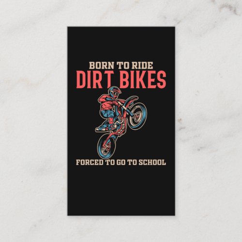 Dirt Bike Boy Motocross Lover Business Card