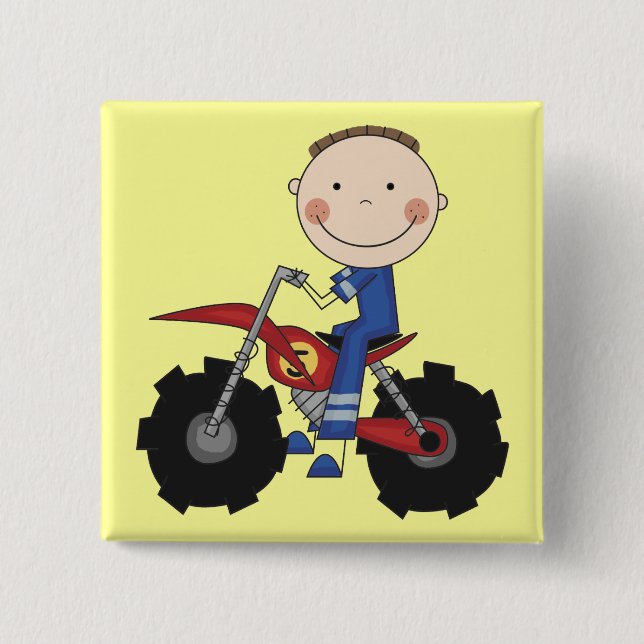 Dirt Bike - Boy Tshirts and Gifts Button (Front)