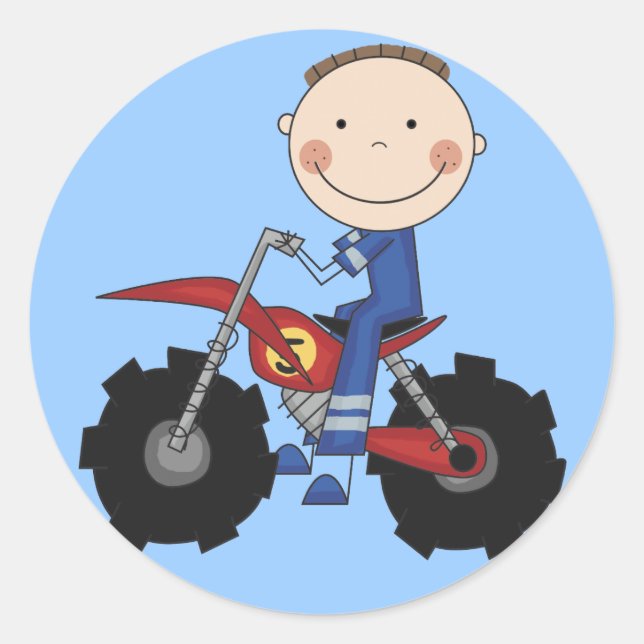 Dirt Bike - Boy Tshirts and Gifts Classic Round Sticker (Front)