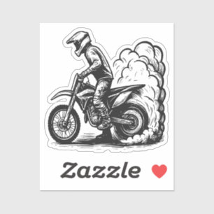 Dirt Bike Burnout  Sticker