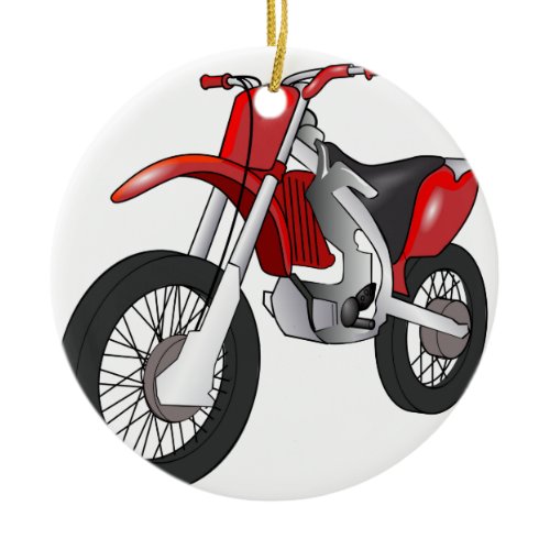 Dirt Bike Ceramic Ornament