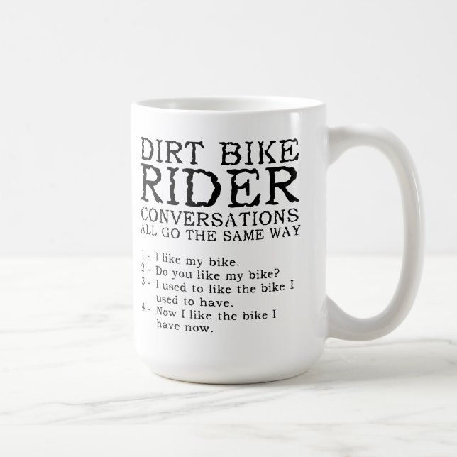 Dirt Bike Conversations Funny Motocross Mug (Right)