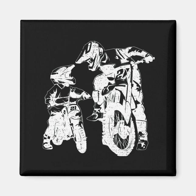 Dirt Bike Dad Motocross Motorcycle Biker Father Magnet (Front)