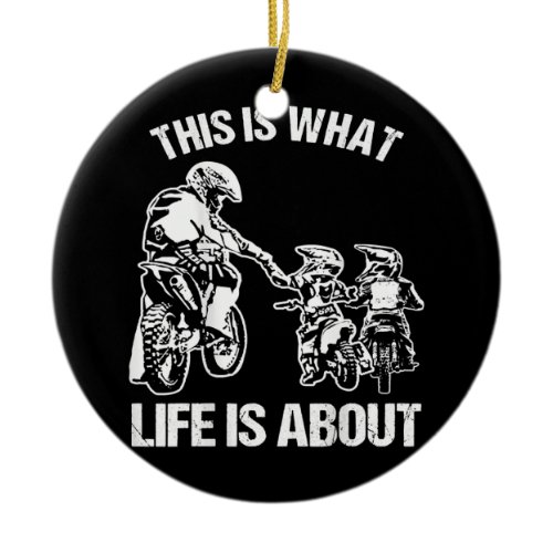 Dirt Bike Dad Motocross Motorcycle FMX Biker Ceramic Ornament