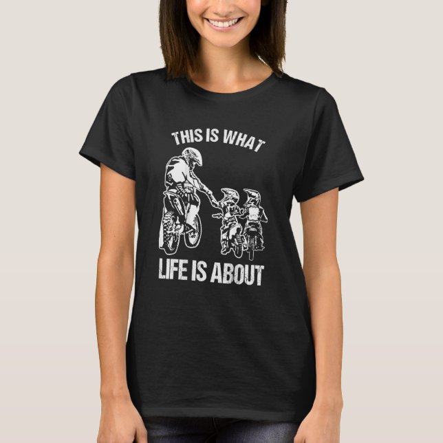 Dirt Bike Dad Motocross Motorcycle Fmx Biker Fathe T-Shirt (Front)