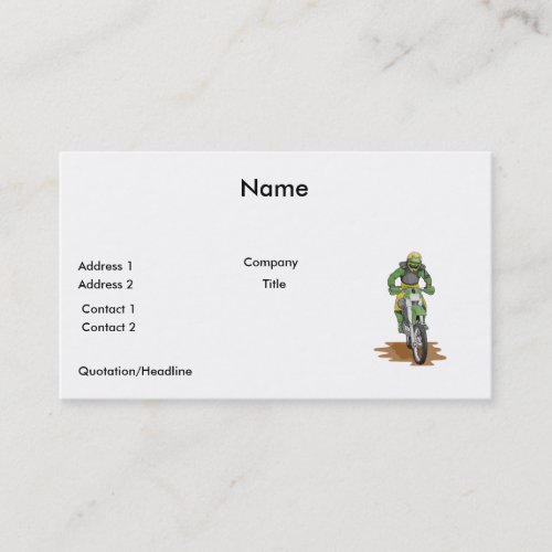 dirt bike extreme business cards