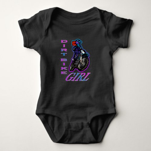 Dirt bike girl baby bodysuit