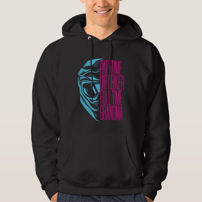 Dirt Bike Grandmother  Mx Motocross Dirt Biking Gr Hoodie (Front)