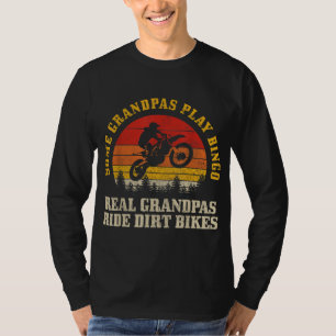 Dirt Bike Grandpa Vintage Motocross MX Motorcycle T-Shirt