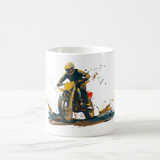 Dirt Bike Graphic Coffee Mug (Center)