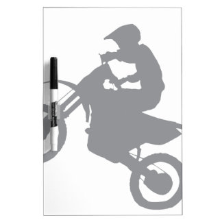 DIRT BIKE (grey) Dry Erase Board