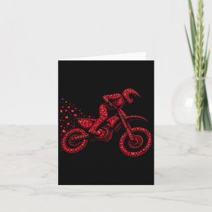 Dirt Bike Heart Biker Boys Womens Mens Valentine D Card