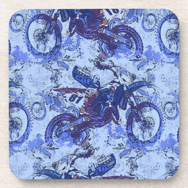 Dirt-Bike Heaven - Motocross Racers   Beverage Coaster (Front)