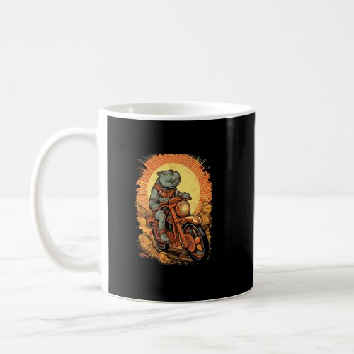 Dirt Bike Hippo  Hippopotamus Biker Motocross Race Coffee Mug