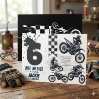 Dirt Bike Motocross 6th Birthday Ride On Over