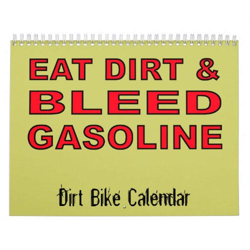 Dirt Bike Motocross Calendar 