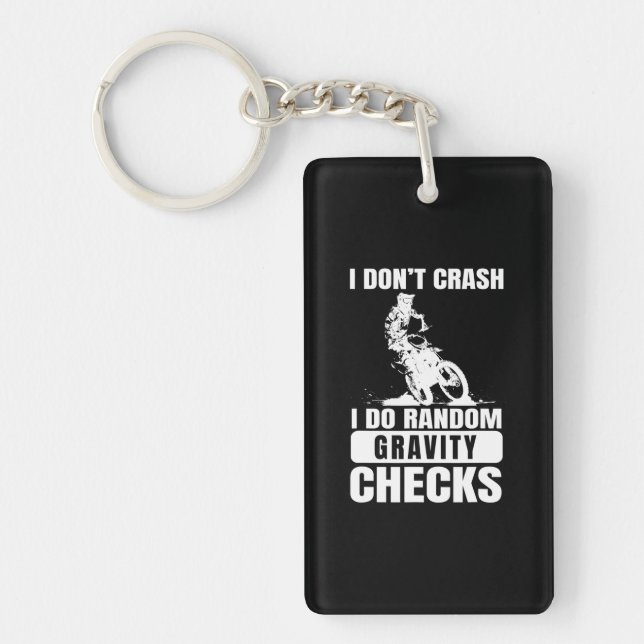 Dirt Bike Motocross Don't Crash Random Gravity Keychain (Front)