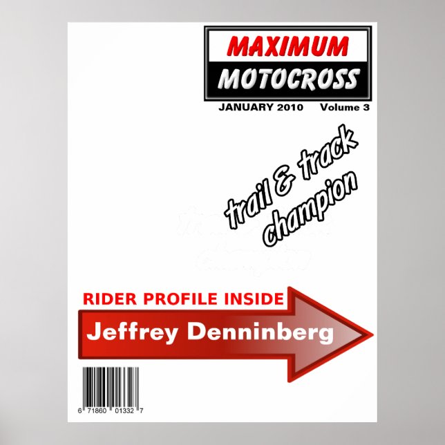 Dirt Bike Motocross Magazine Cover Poster (Front)