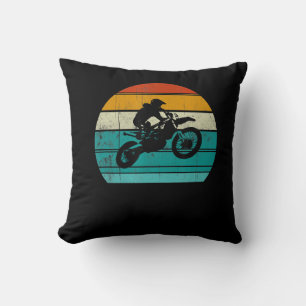 Dirt Bike Motocross Motorcycle Gift For Men Throw Pillow