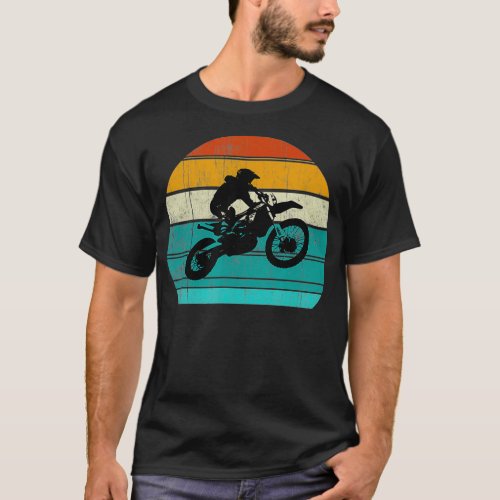 Dirt Bike Motocross Motorcycle Vintage Retro Boys  T_Shirt