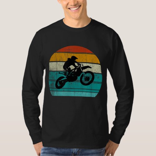Dirt Bike Motocross Motorcycle Vintage Retro Boys  T_Shirt