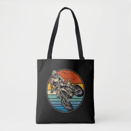 Dirt Bike Motocross Motorcycle Vintage Retro Tote Bag