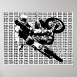 Dirt Bike Motocross Print Poster at Zazzle