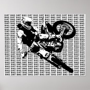 Dirt Bike Motocross Print Poster by allanGEE at Zazzle