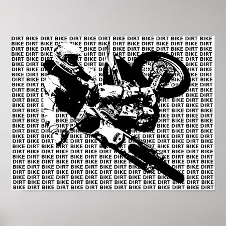 Dirt Bike Motocross Print Poster
