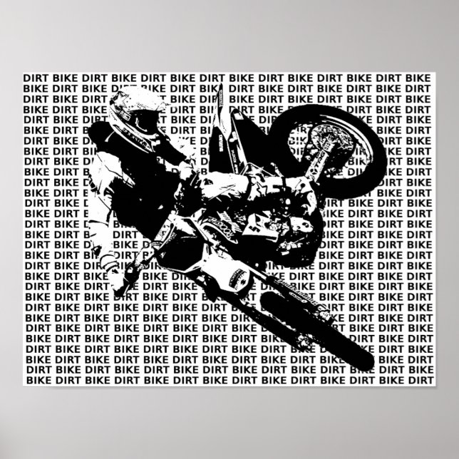 Dirt Bike Motocross Print Poster (Front)