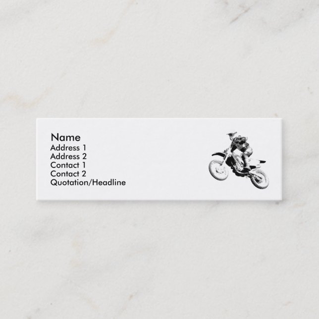 Dirt Bike Motocross Profile Card (Front)