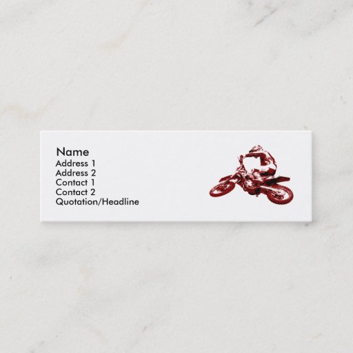 Customizable Dirt Bike Motocross Profile Card Business Cards