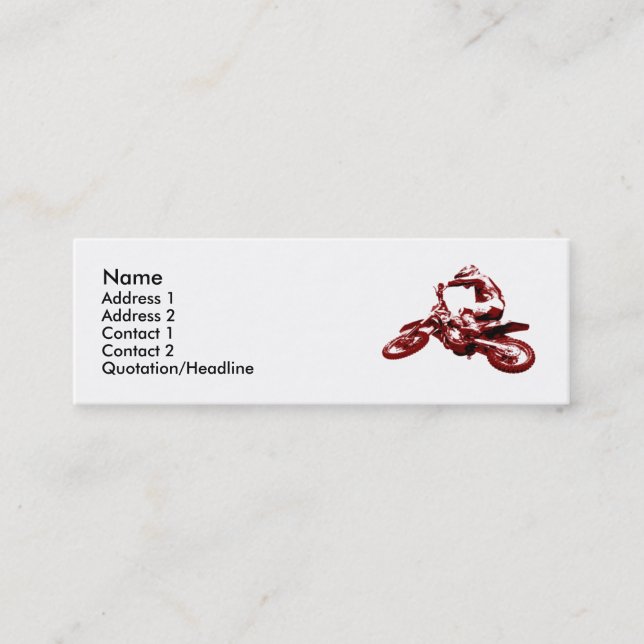 Dirt Bike Motocross Profile Card (Front)