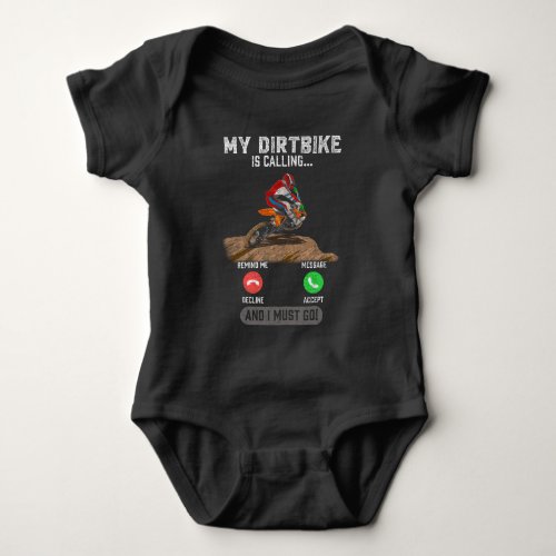 Dirt Bike Motocross Racing Motorbike addicted Baby Bodysuit