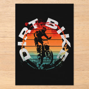 Dirt bike motocross rider acrylic invitations